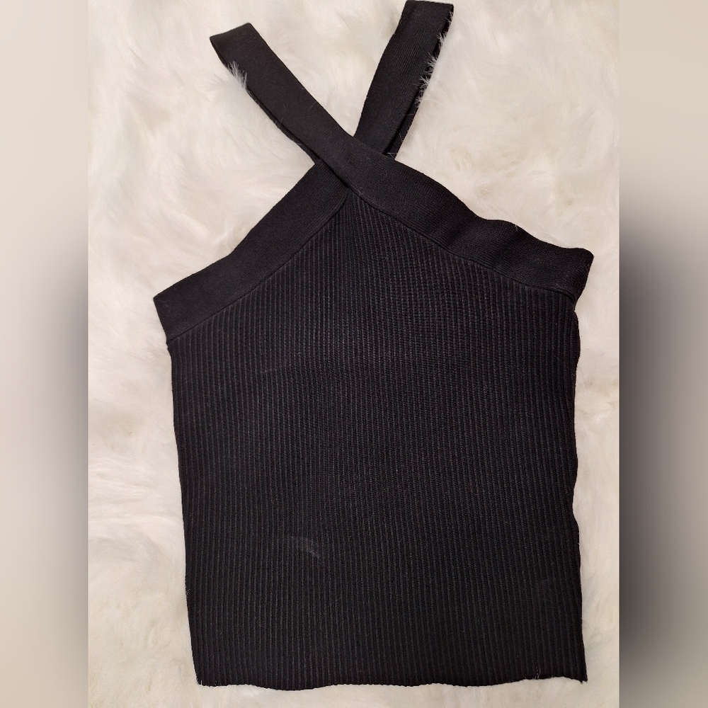Halston thick ribbed tank top- NWT